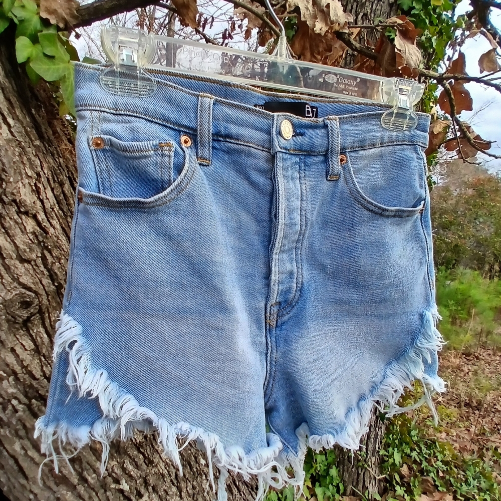 BBJ Los Angeles Blue Denim Music Concert Shorts US 5 Rock and Roll Thrashed Sm